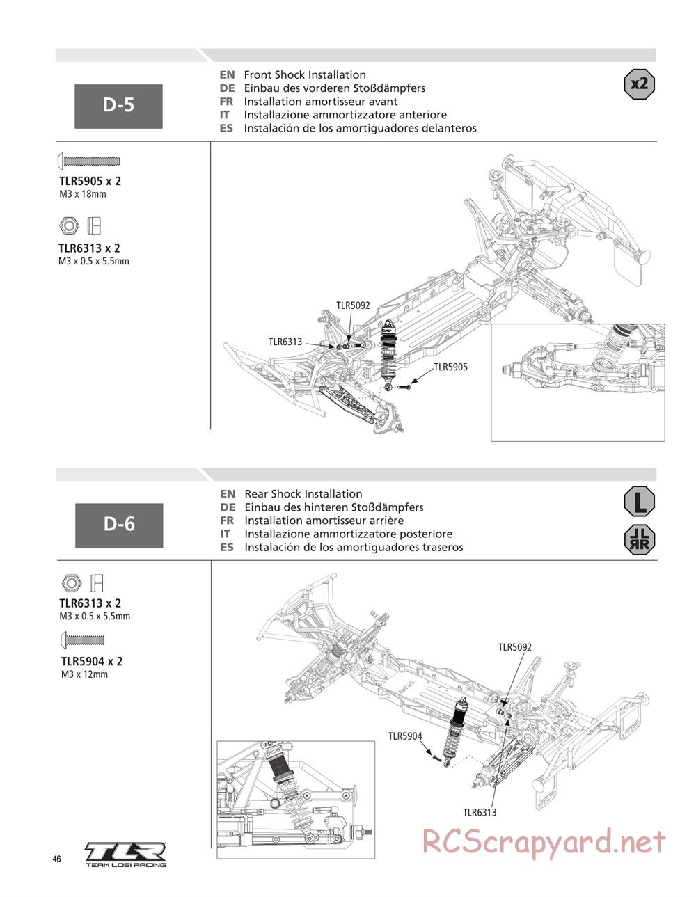 Team Losi - 22SCT - Manual - Page 46