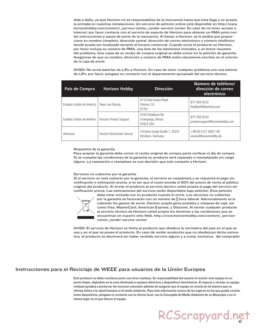 Team Losi - 22SCT - Manual - Page 67