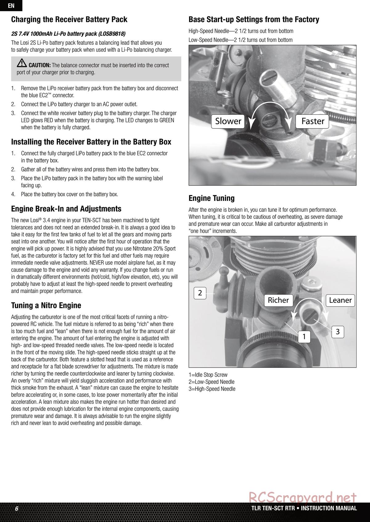 Team Losi - Ten SCT Nitro - Manual - Page 6