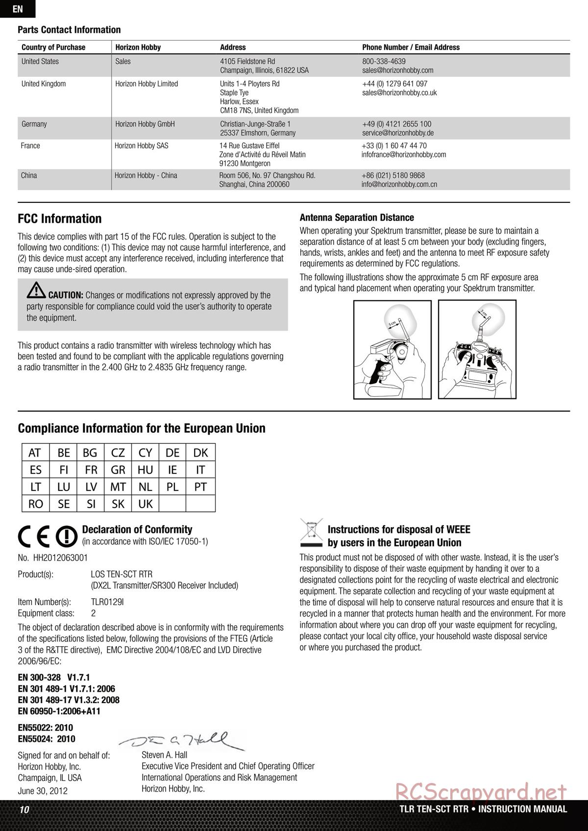 Team Losi - Ten SCT Nitro - Manual - Page 10