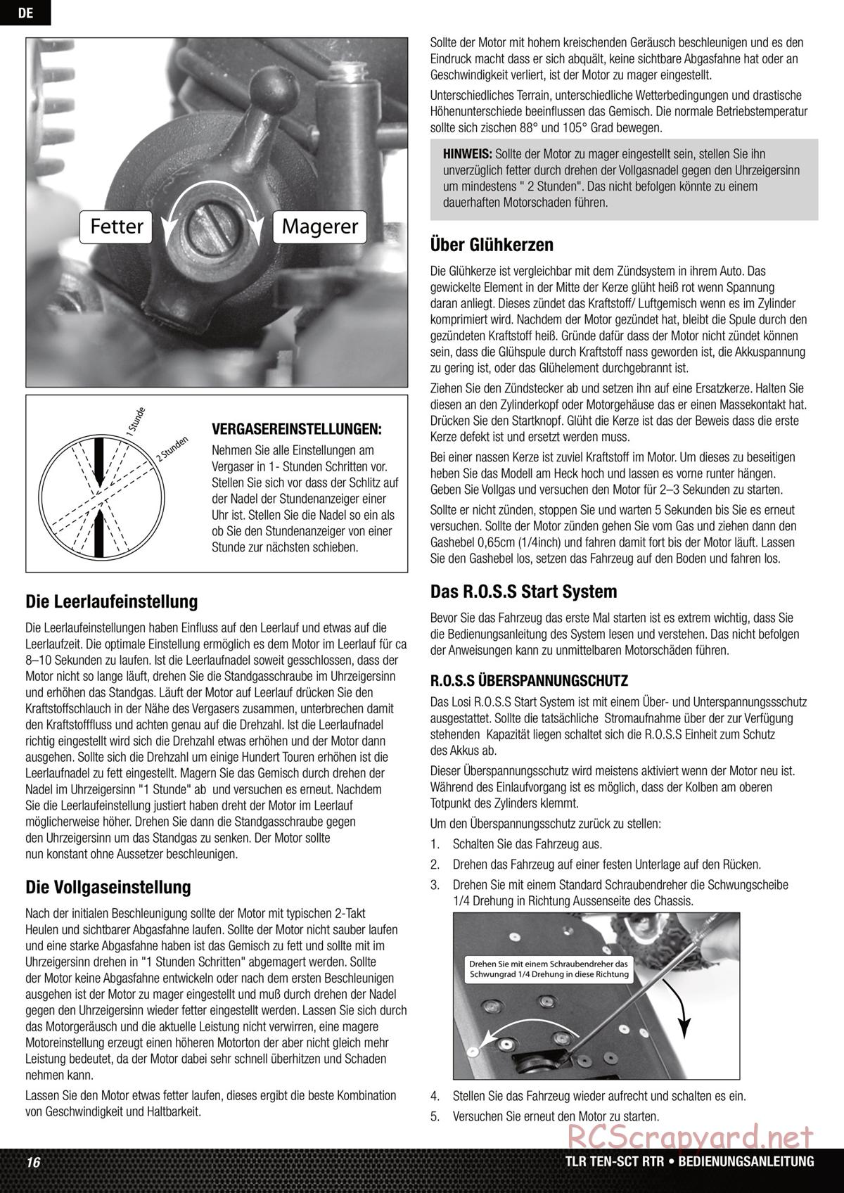 Team Losi - Ten SCT Nitro - Manual - Page 16