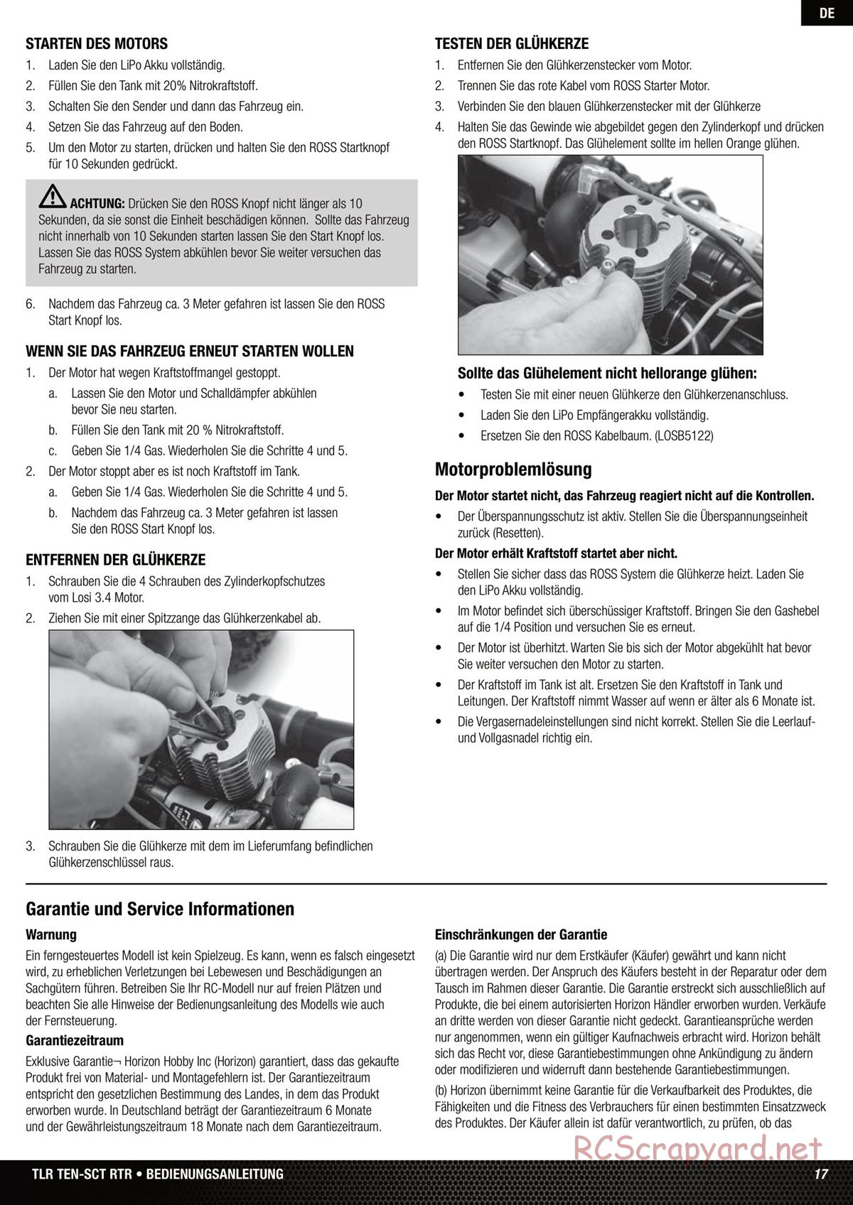 Team Losi - Ten SCT Nitro - Manual - Page 17