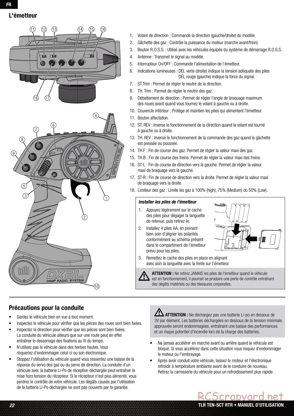 Team Losi - Ten SCT Nitro - Manual - Page 22