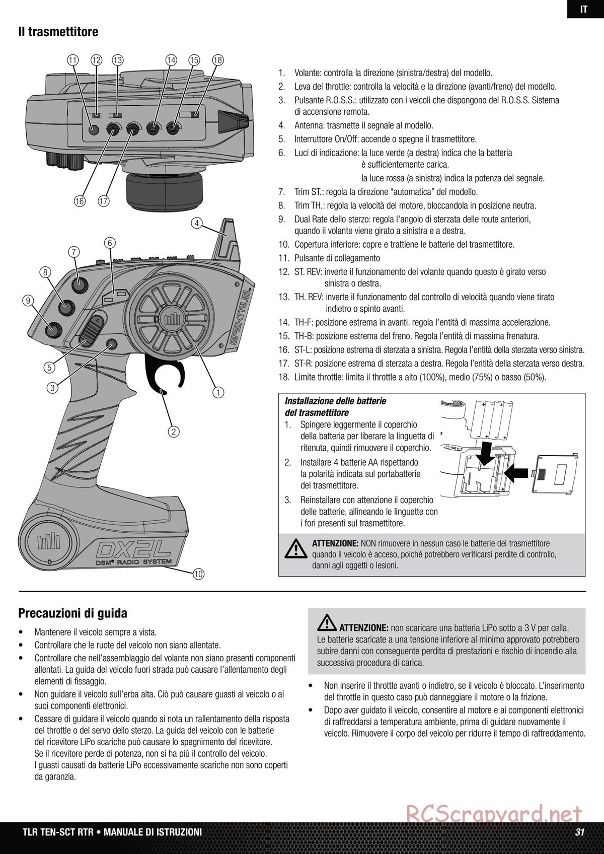 Team Losi - Ten SCT Nitro - Manual - Page 31