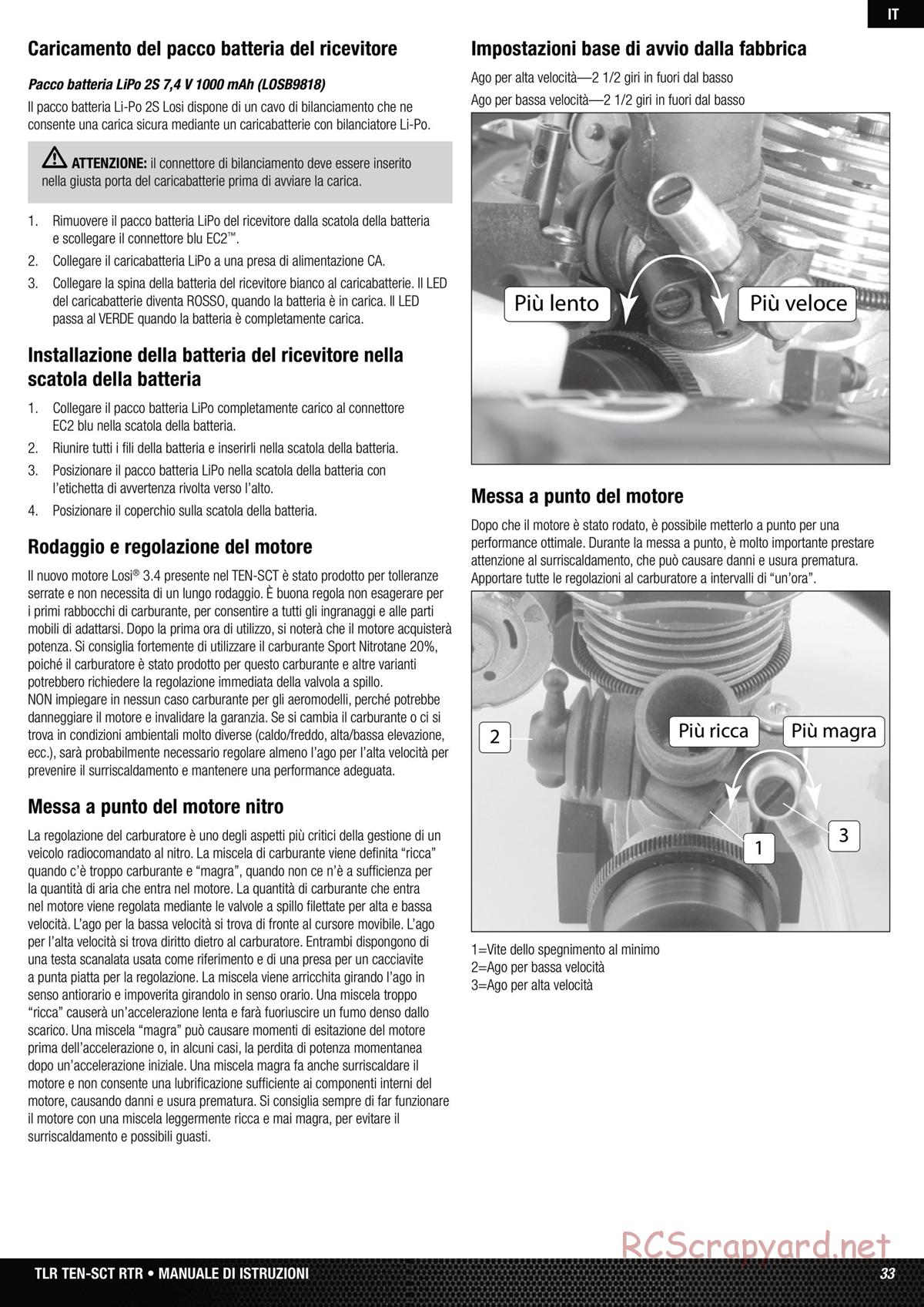 Team Losi - Ten SCT Nitro - Manual - Page 33