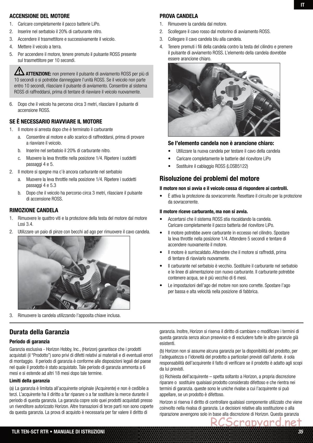 Team Losi - Ten SCT Nitro - Manual - Page 35