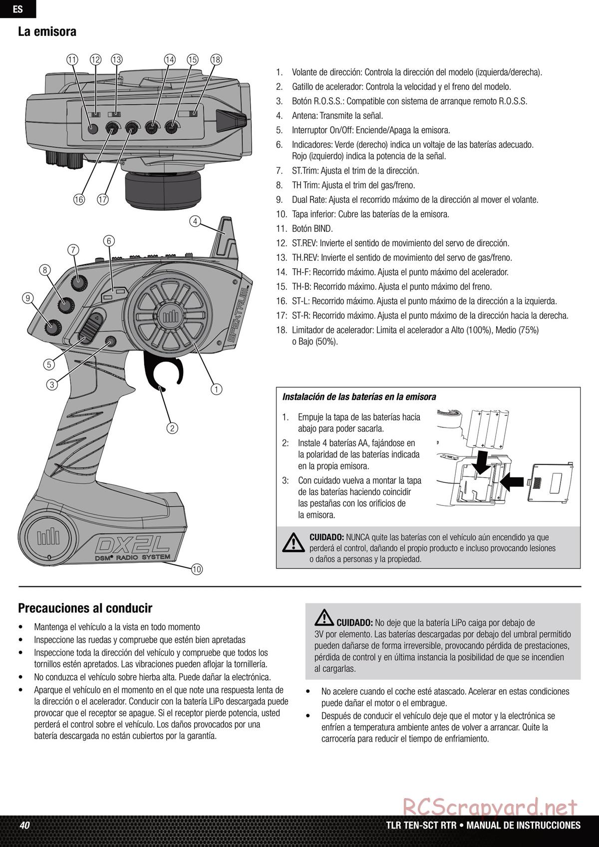 Team Losi - Ten SCT Nitro - Manual - Page 40