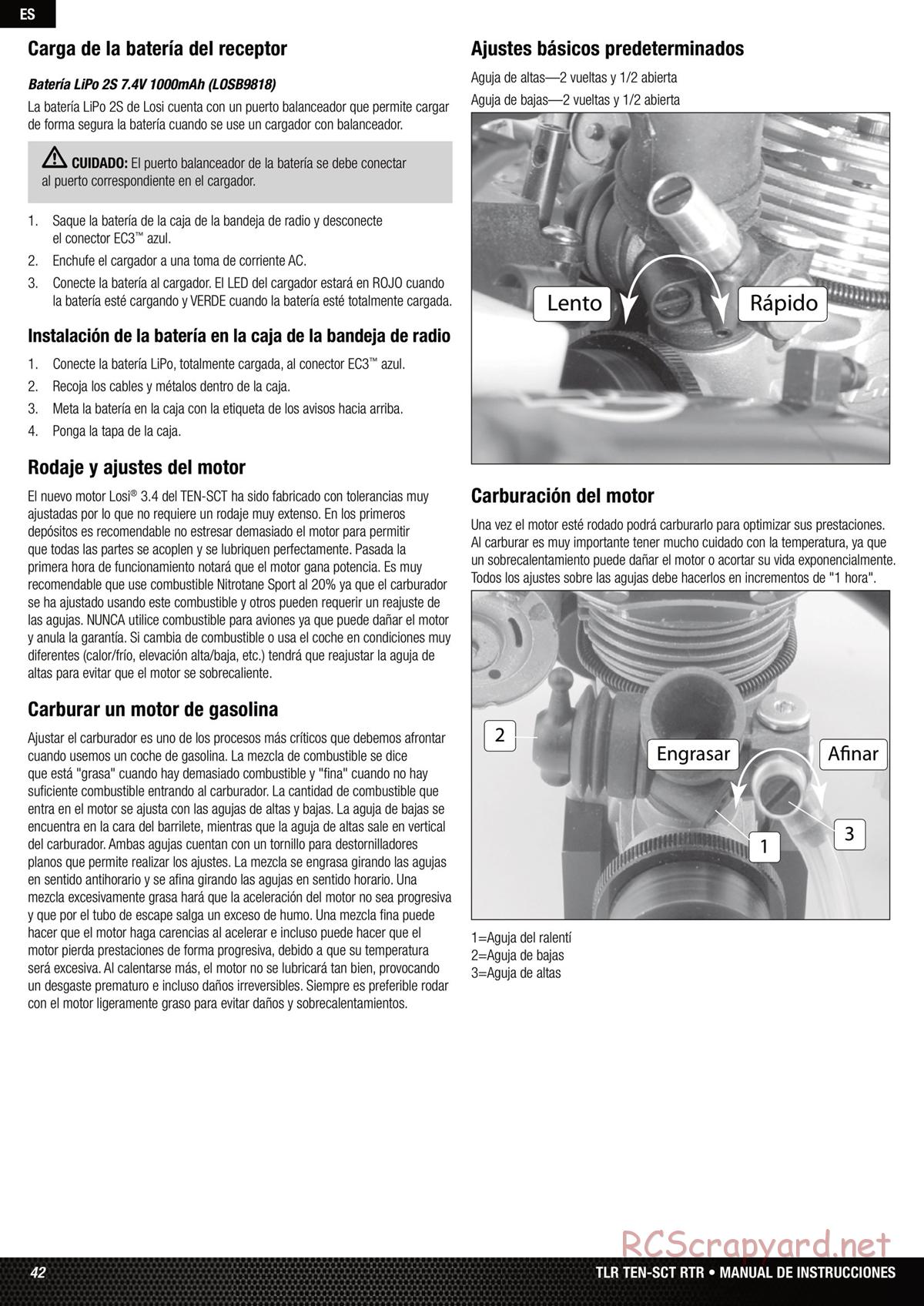 Team Losi - Ten SCT Nitro - Manual - Page 42