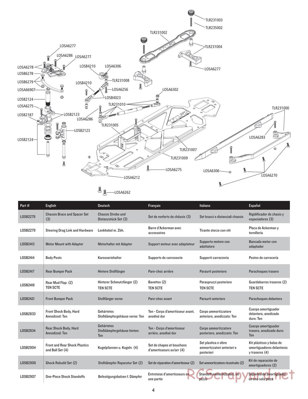 Team Losi - Ten-SCTE 2.0 - Manual - Page 4