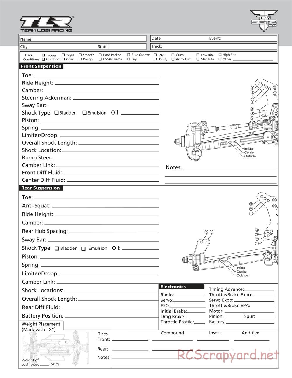 Team Losi - Ten-SCTE 2.0 - Manual - Page 11