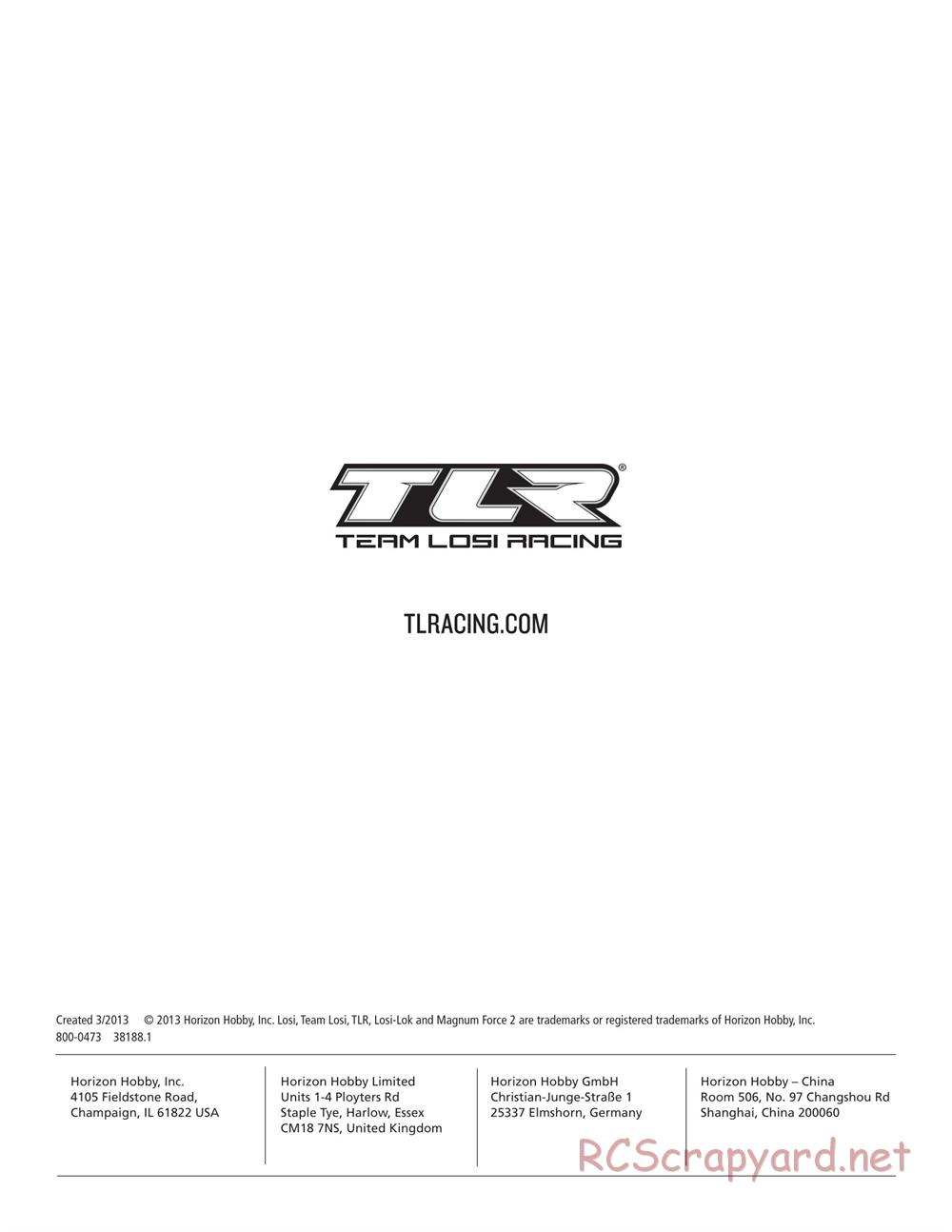 Team Losi - Ten-SCTE 2.0 - Manual - Page 12