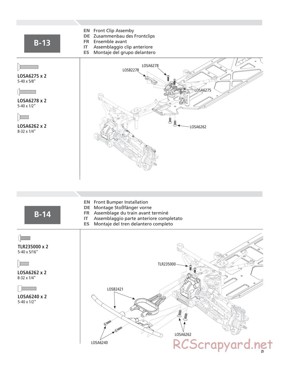 Team Losi - Ten-SCTE 2.0 - Manual - Page 21