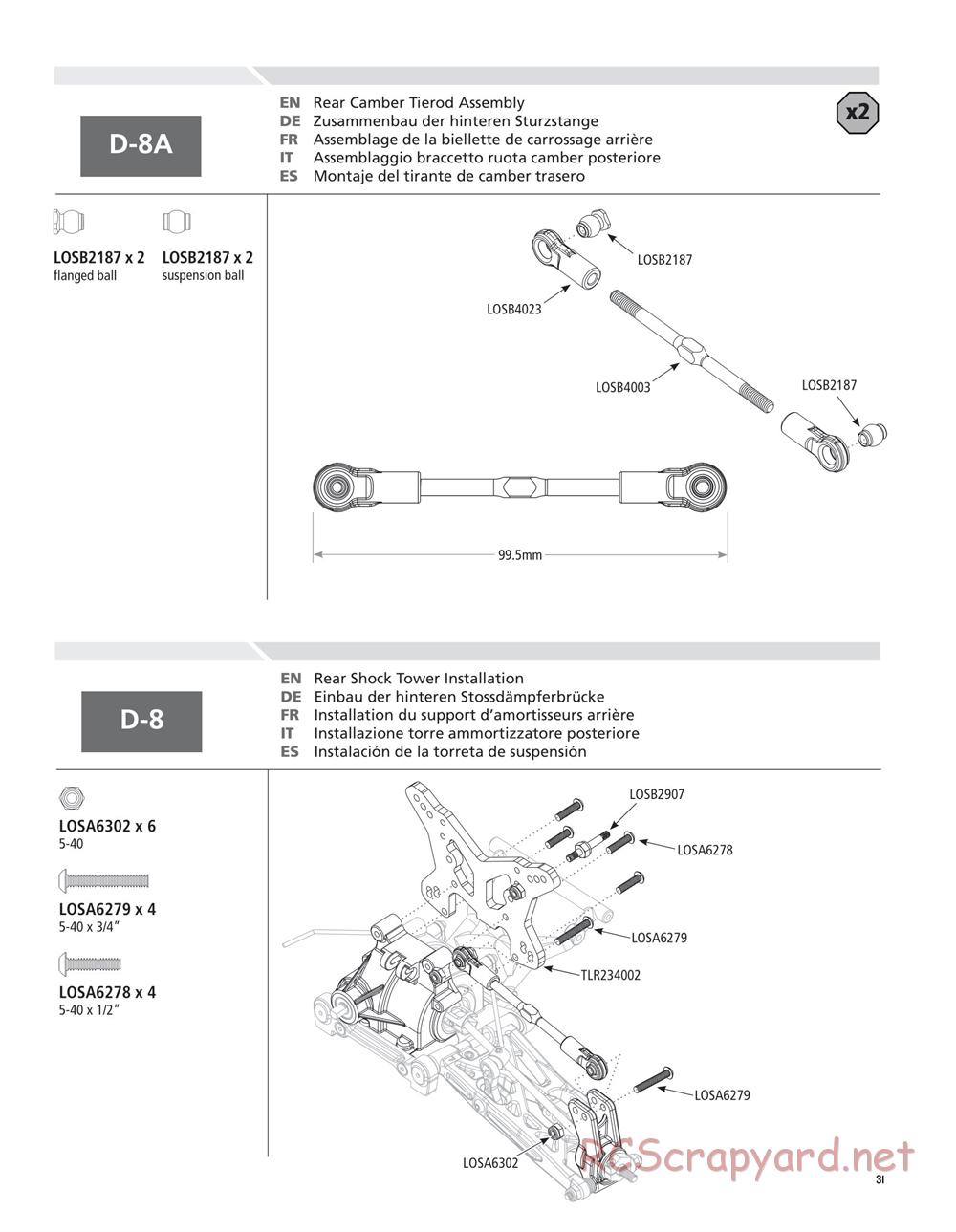 Team Losi - Ten-SCTE 2.0 - Manual - Page 31