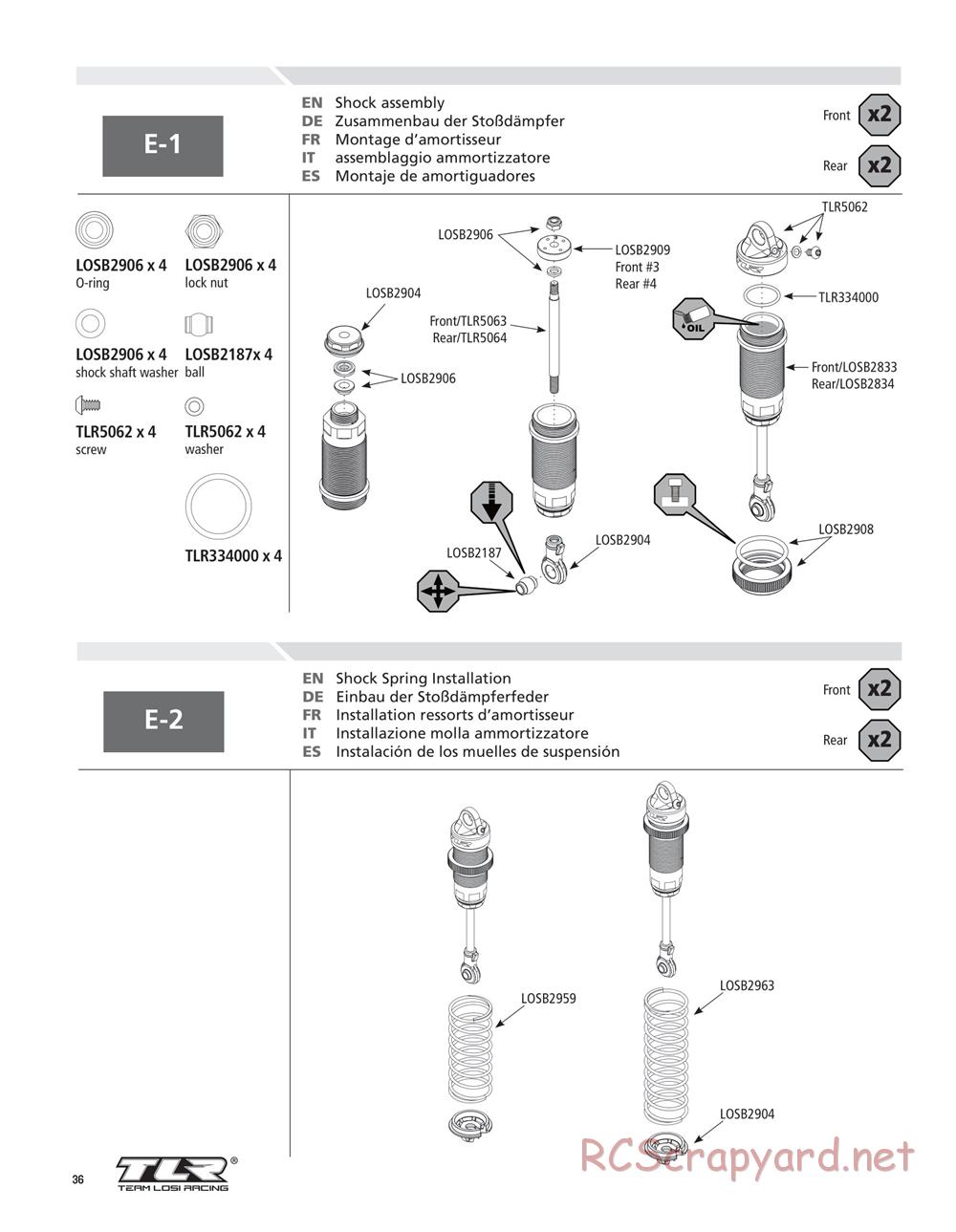 Team Losi - Ten-SCTE 2.0 - Manual - Page 36