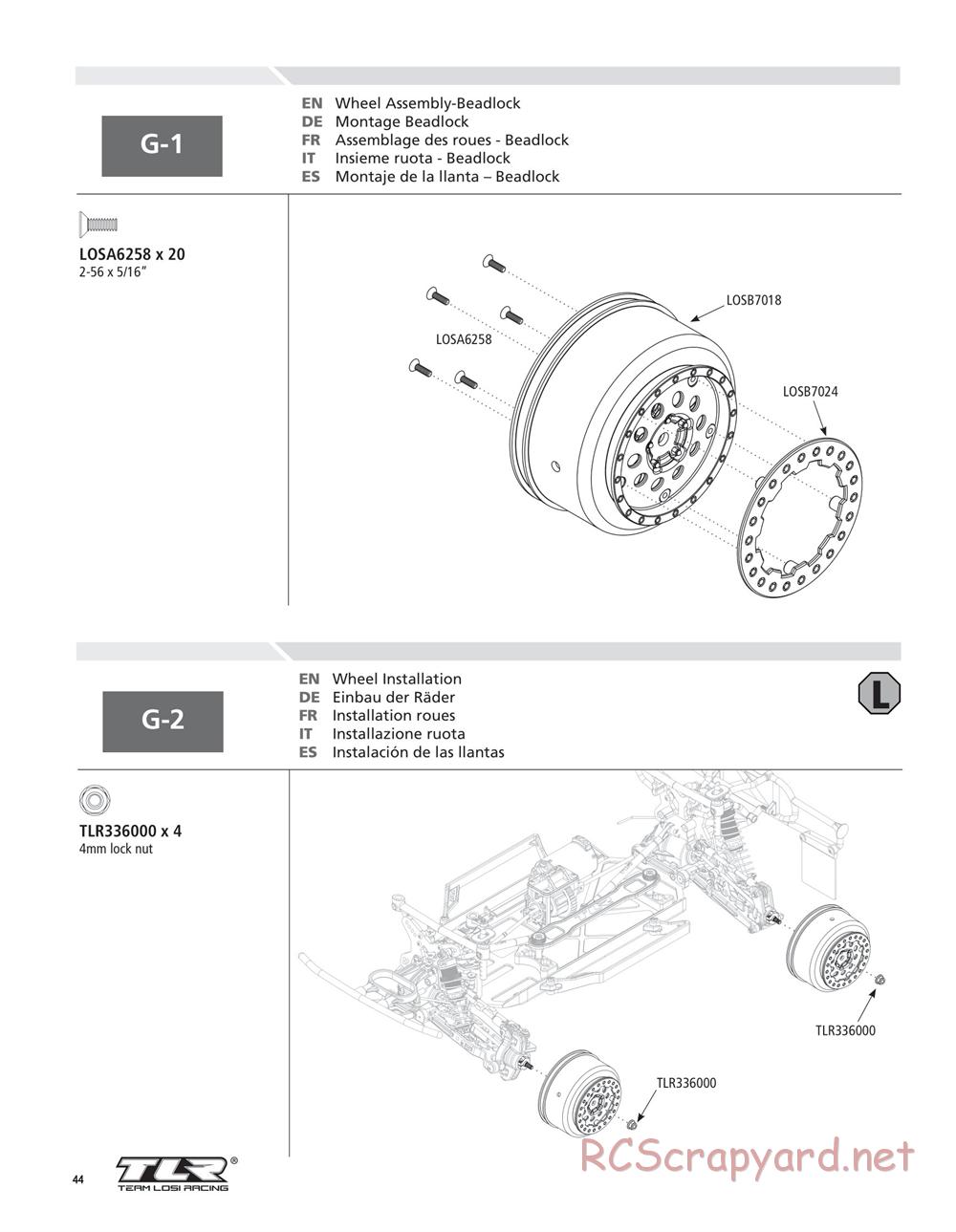 Team Losi - Ten-SCTE 2.0 - Manual - Page 44