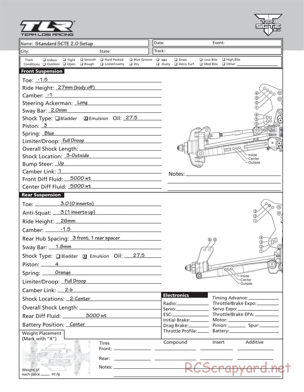 Team Losi - Ten-SCTE 2.0 - Manual - Page 47