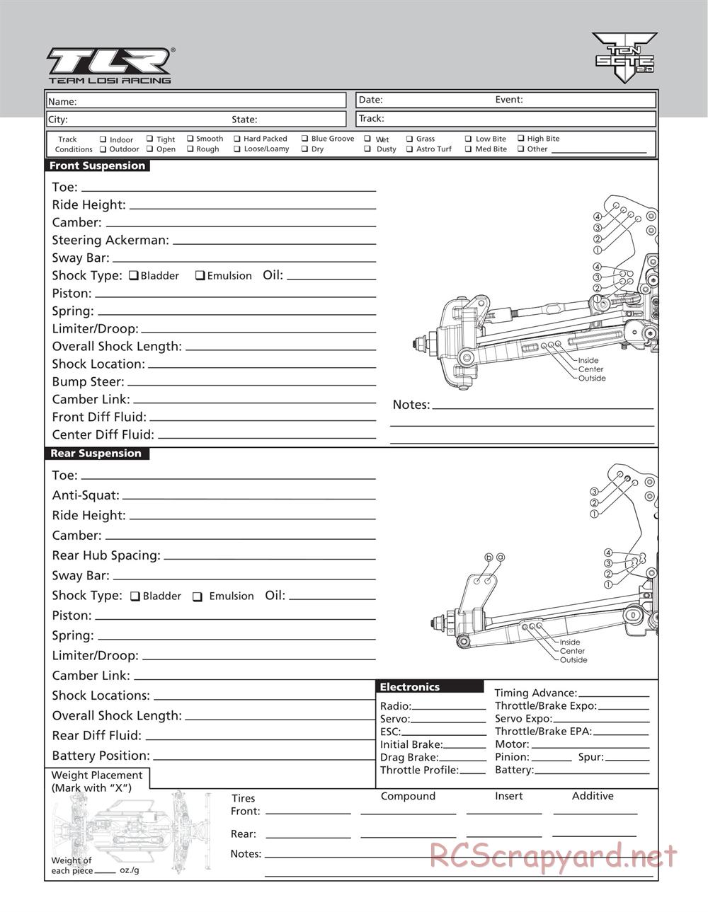 Team Losi - Ten-SCTE 2.0 - Manual - Page 49