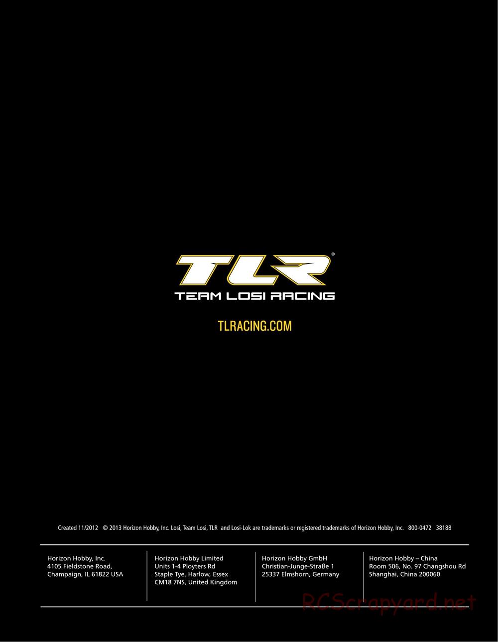 Team Losi - Ten-SCTE 2.0 - Manual - Page 60