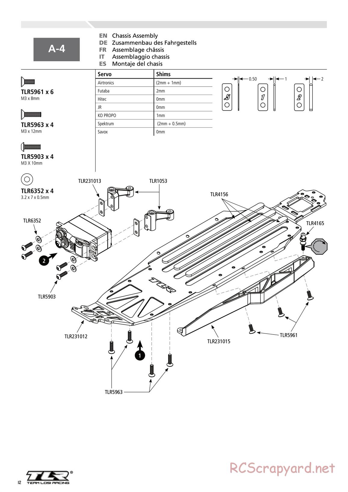 Team Losi - TLR 22 2.0 - Manual - Page 12