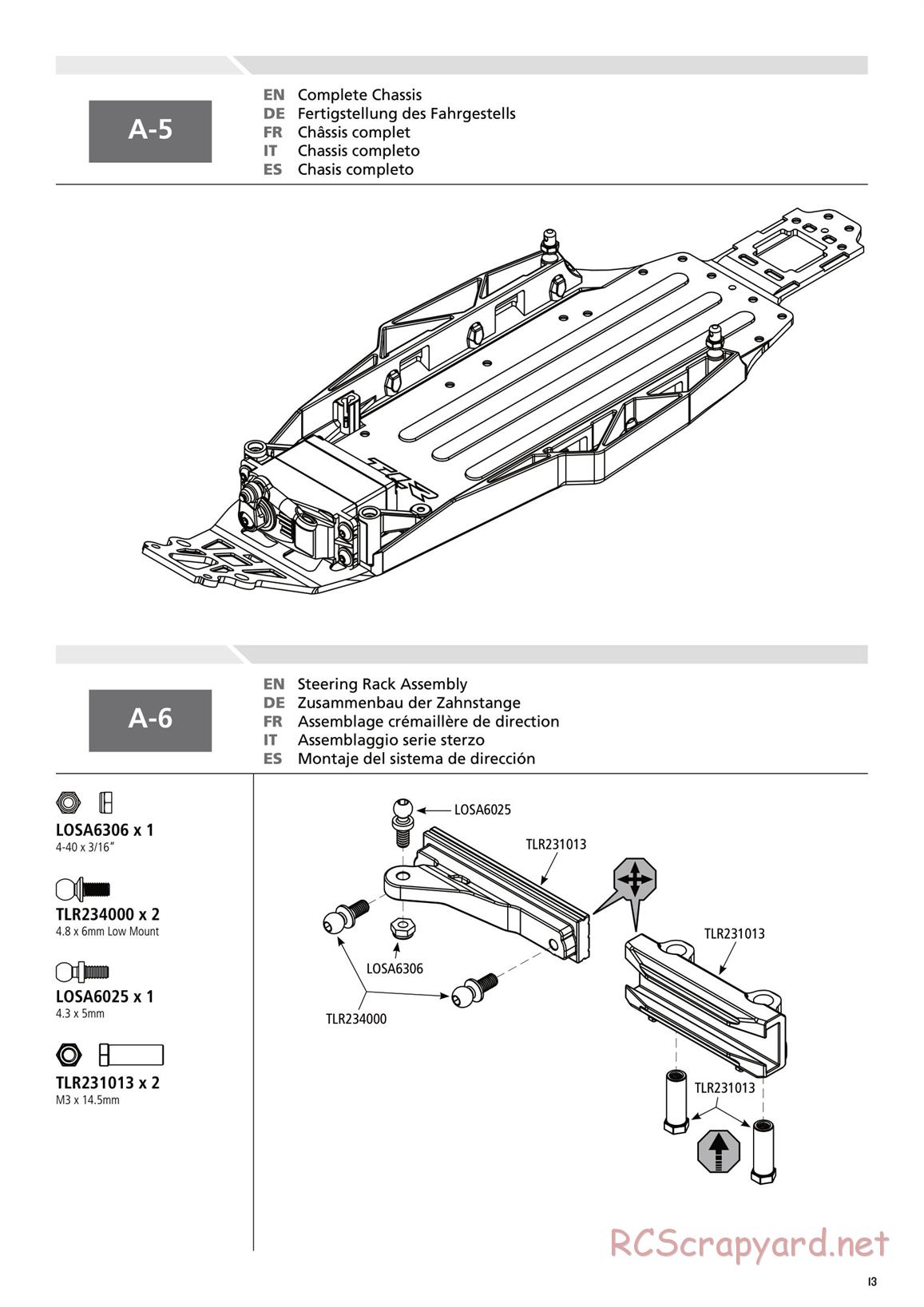 Team Losi - TLR 22 2.0 - Manual - Page 13