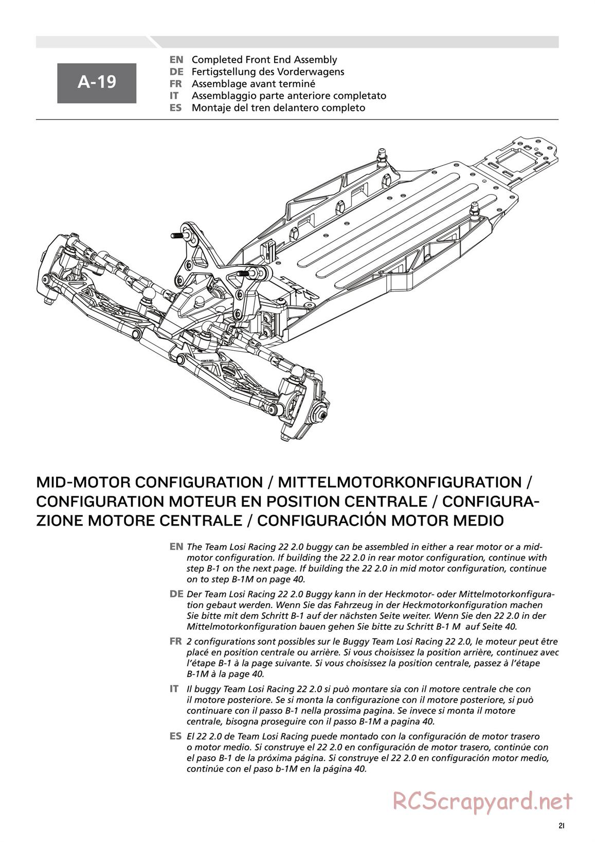 Team Losi - TLR 22 2.0 - Manual - Page 21