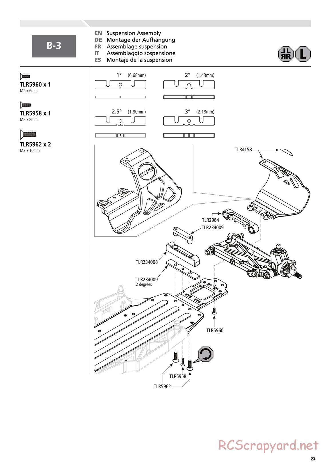 Team Losi - TLR 22 2.0 - Manual - Page 23