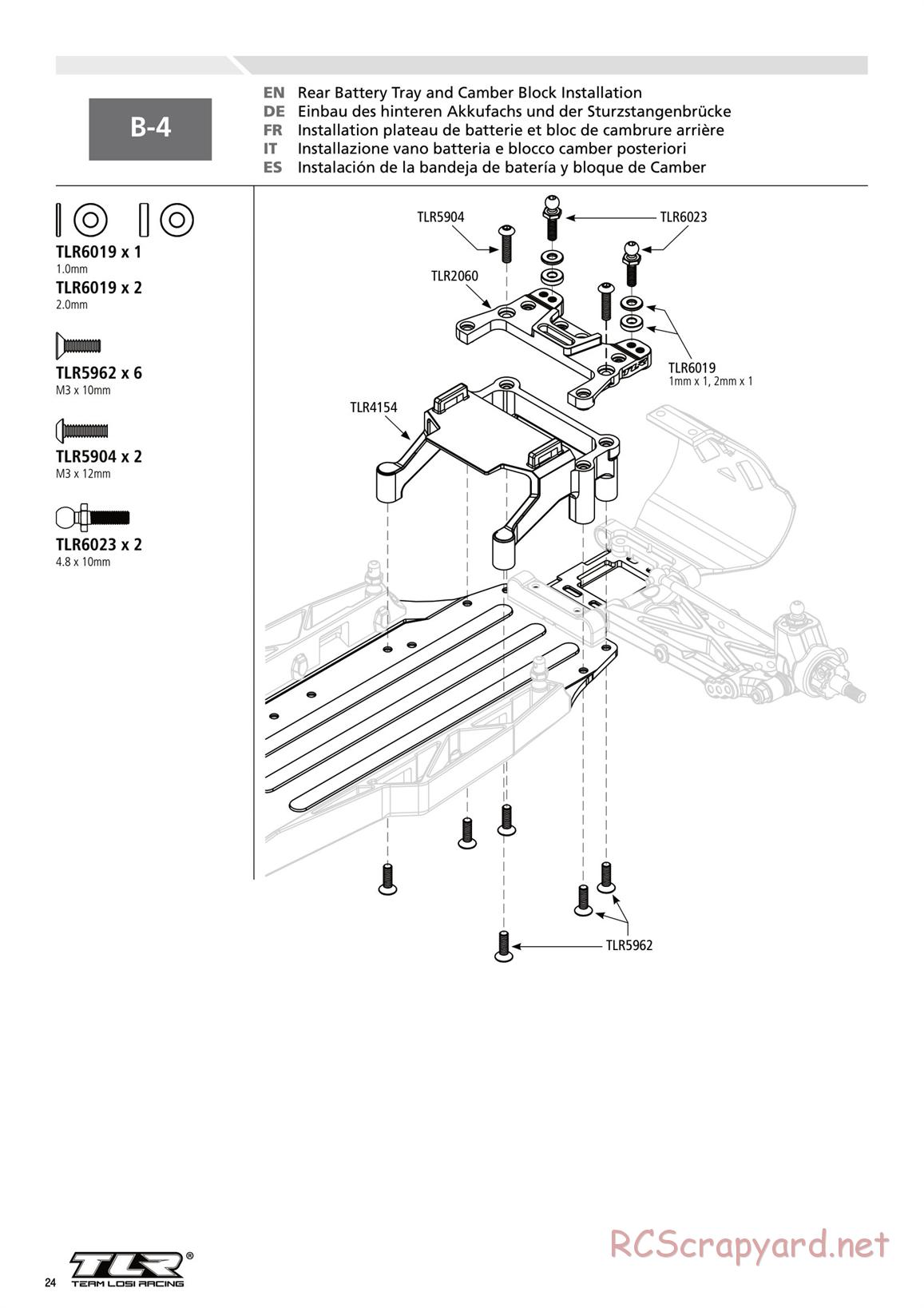 Team Losi - TLR 22 2.0 - Manual - Page 24