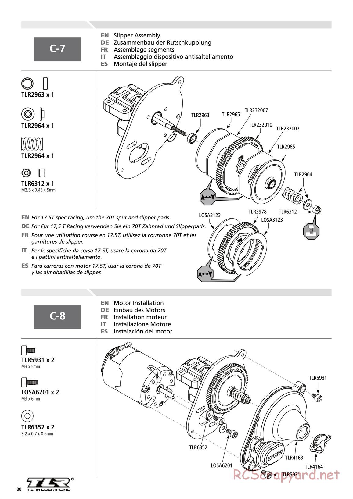 Team Losi - TLR 22 2.0 - Manual - Page 30