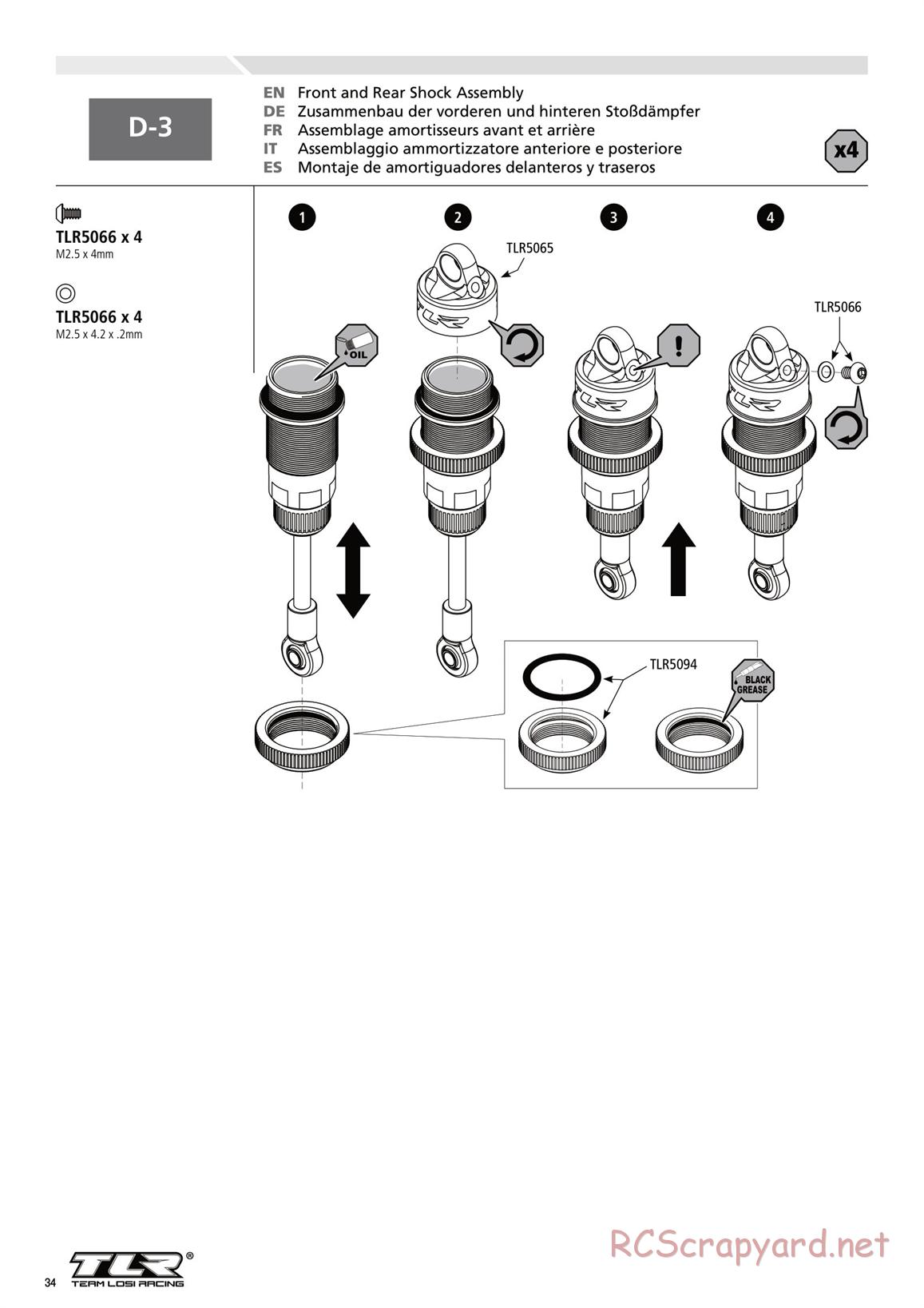 Team Losi - TLR 22 2.0 - Manual - Page 34