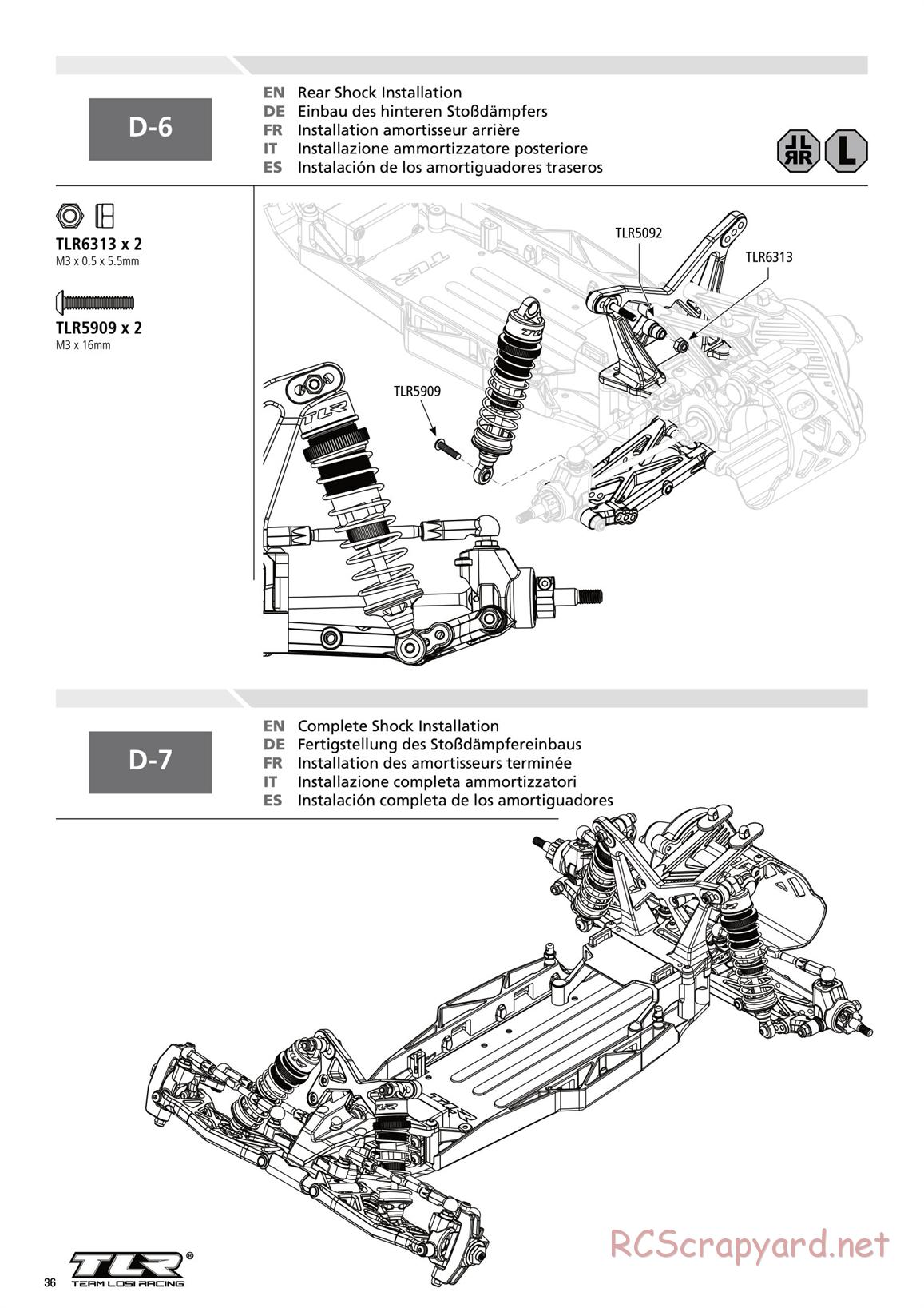 Team Losi - TLR 22 2.0 - Manual - Page 36