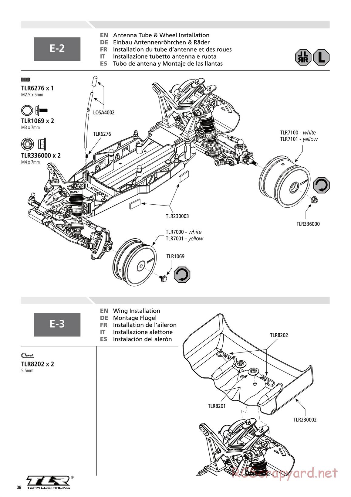 Team Losi - TLR 22 2.0 - Manual - Page 38