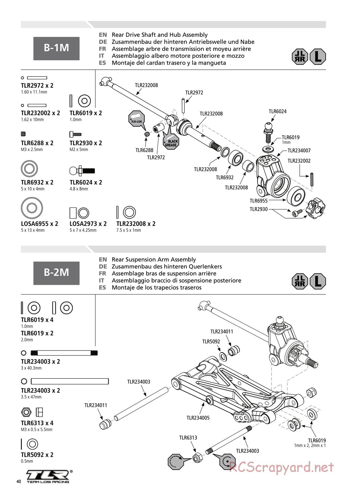 Team Losi - TLR 22 2.0 - Manual - Page 40