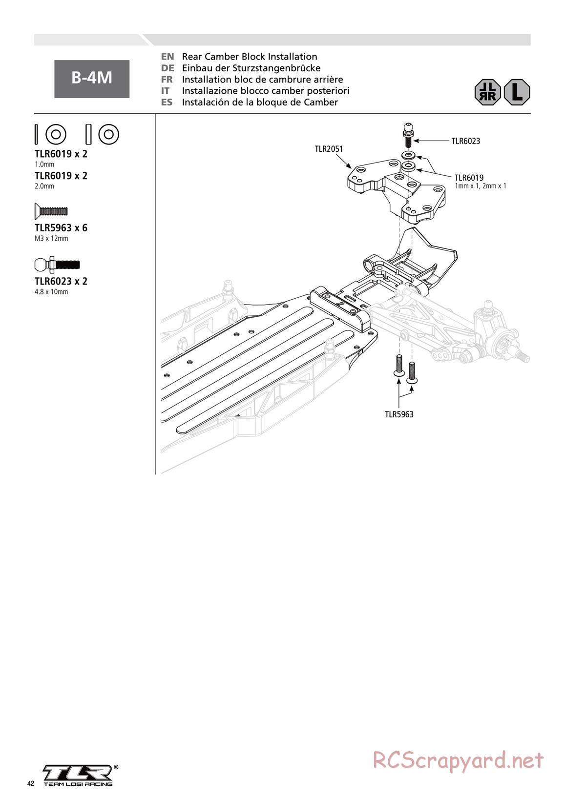 Team Losi - TLR 22 2.0 - Manual - Page 42