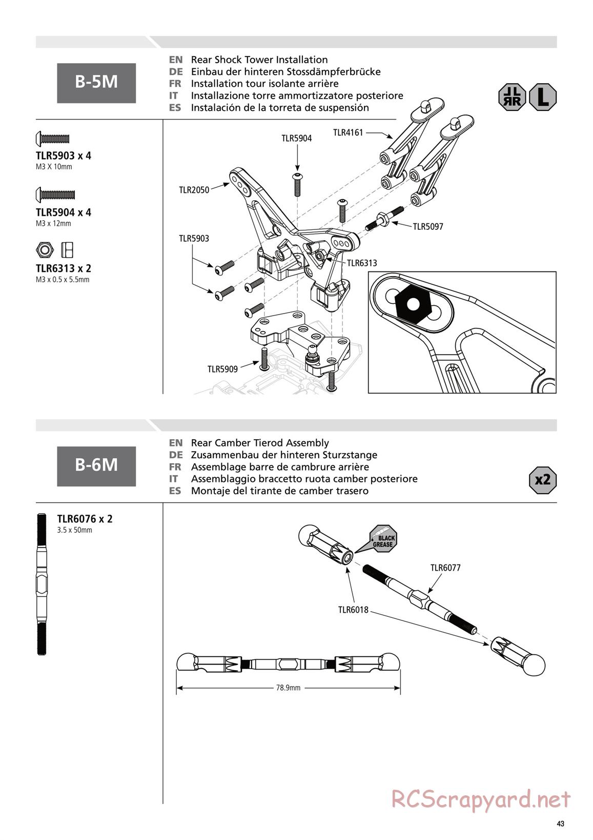 Team Losi - TLR 22 2.0 - Manual - Page 43