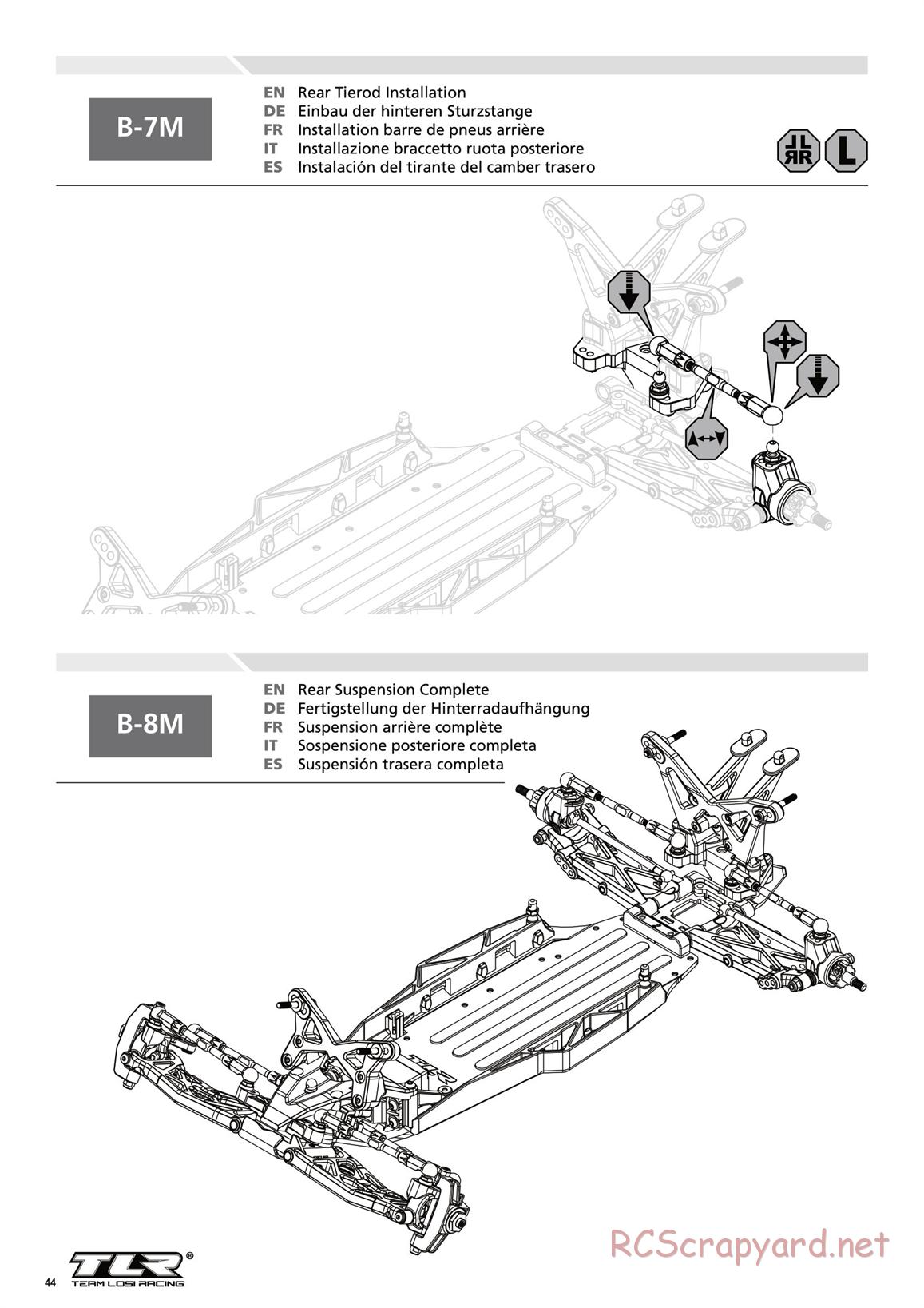 Team Losi - TLR 22 2.0 - Manual - Page 44