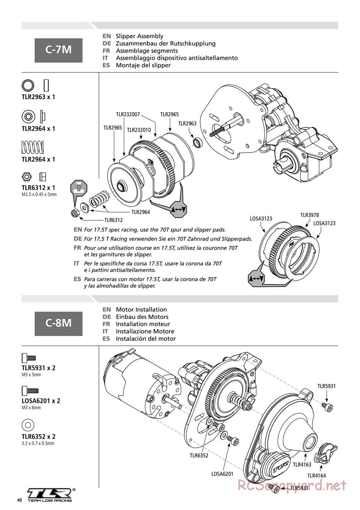 Team Losi - TLR 22 2.0 - Manual - Page 48