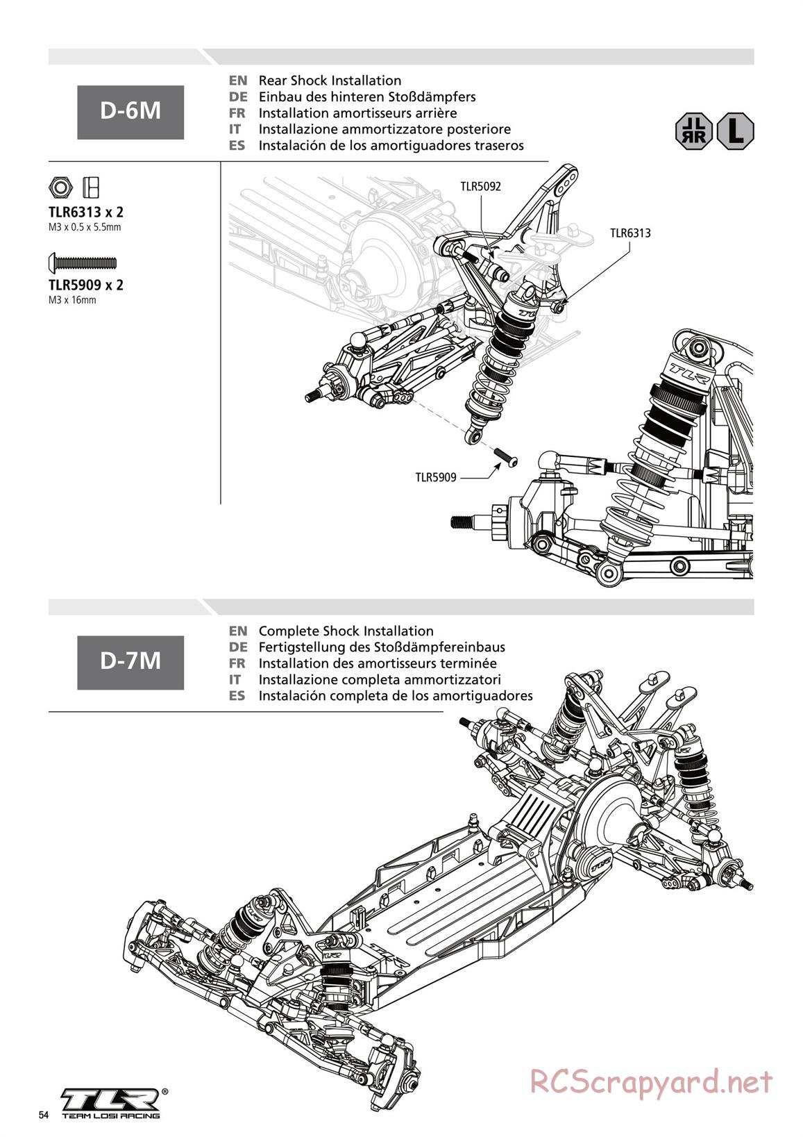 Team Losi - TLR 22 2.0 - Manual - Page 54