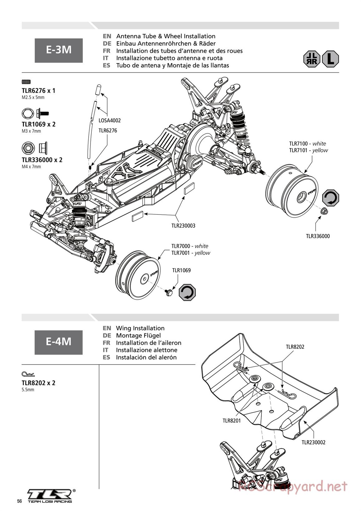 Team Losi - TLR 22 2.0 - Manual - Page 56