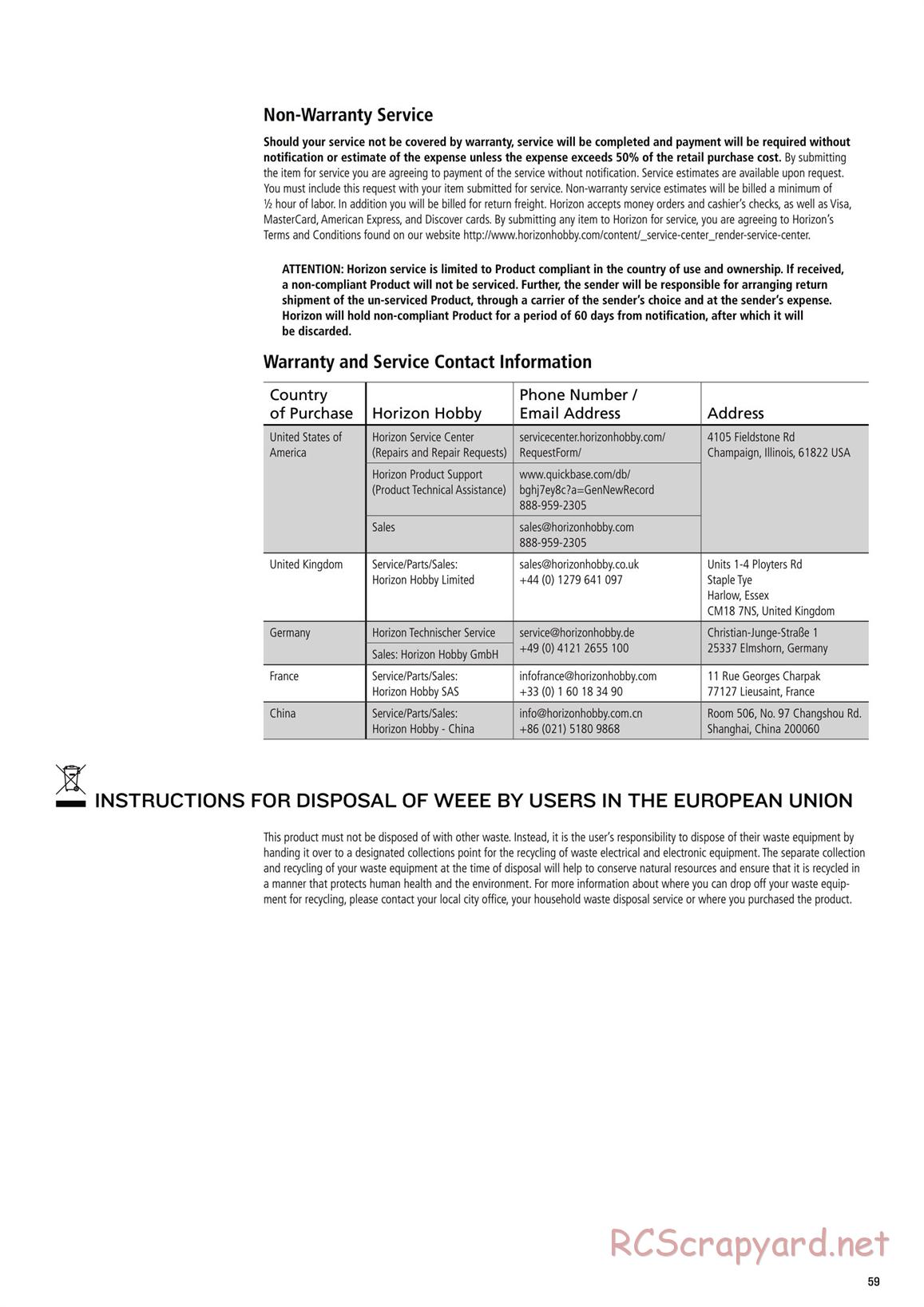 Team Losi - TLR 22 2.0 - Manual - Page 59