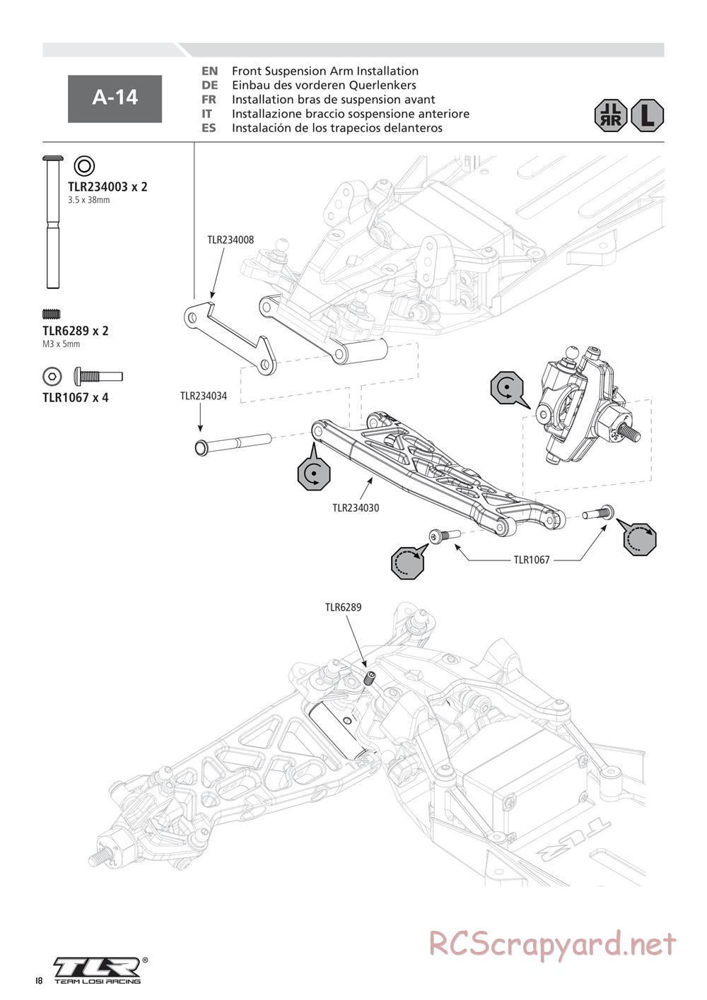 Team Losi - 22SCT 2.0 Race - Manual - Page 18