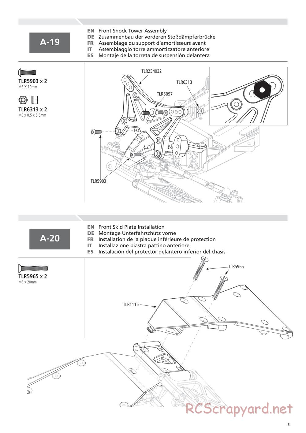 Team Losi - 22SCT 2.0 Race - Manual - Page 21