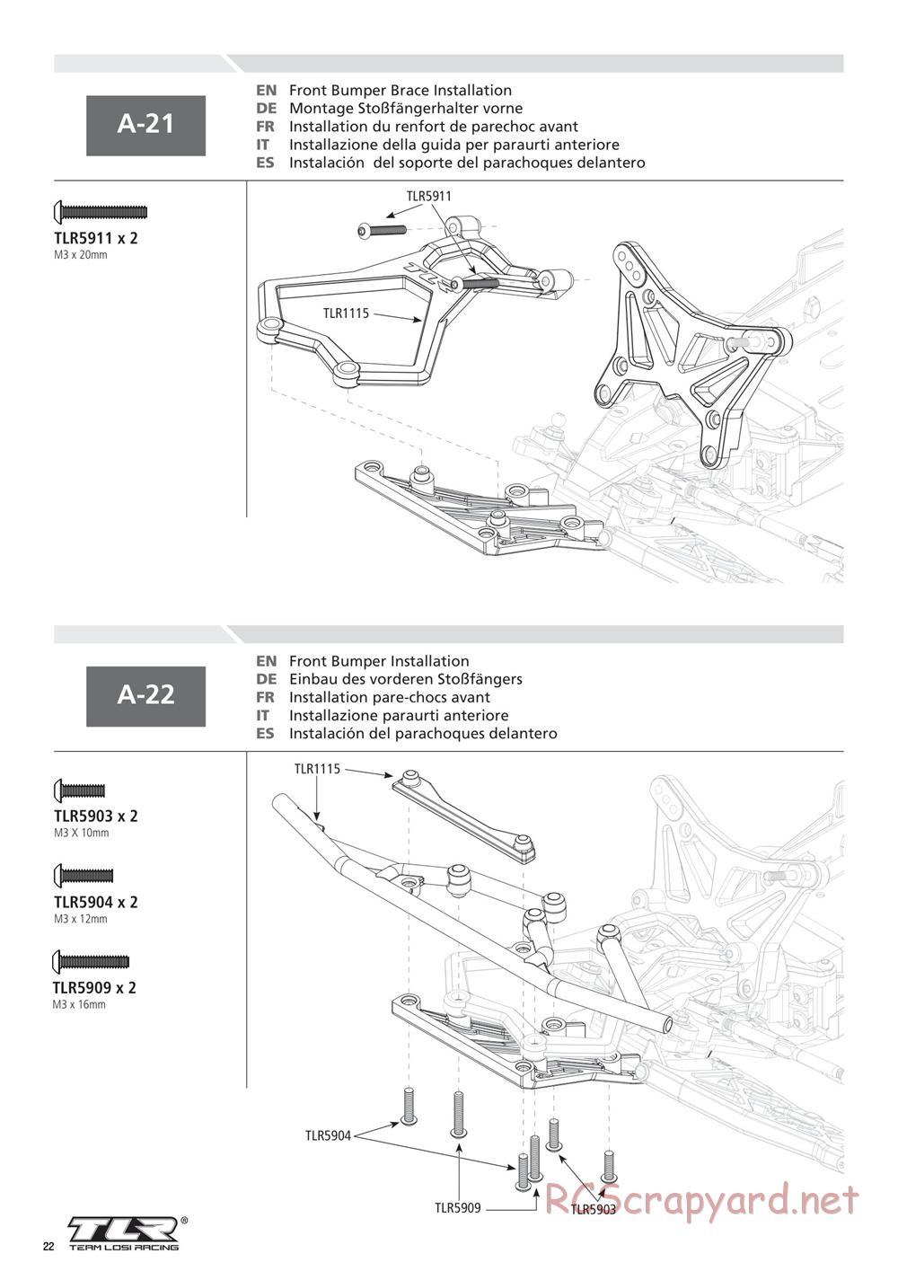 Team Losi - 22SCT 2.0 Race - Manual - Page 22