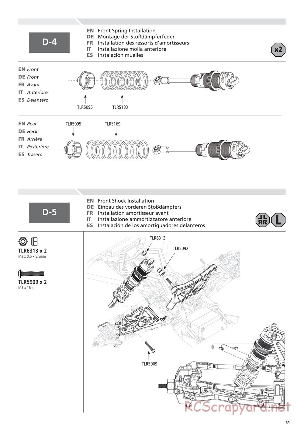 Team Losi - 22SCT 2.0 Race - Manual - Page 39