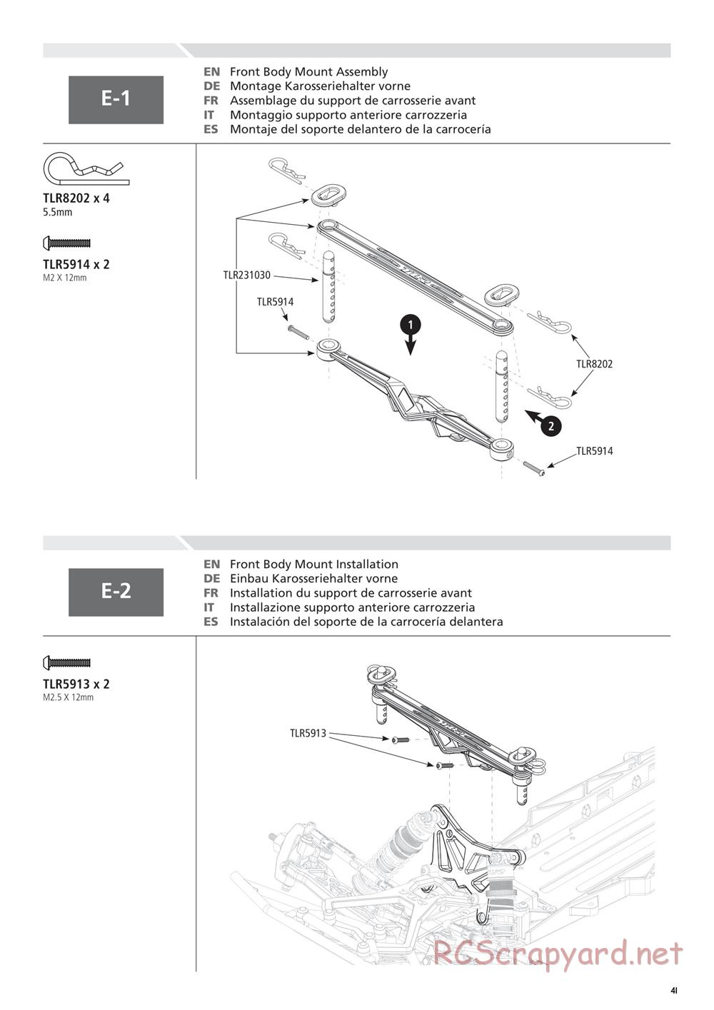 Team Losi - 22SCT 2.0 Race - Manual - Page 41