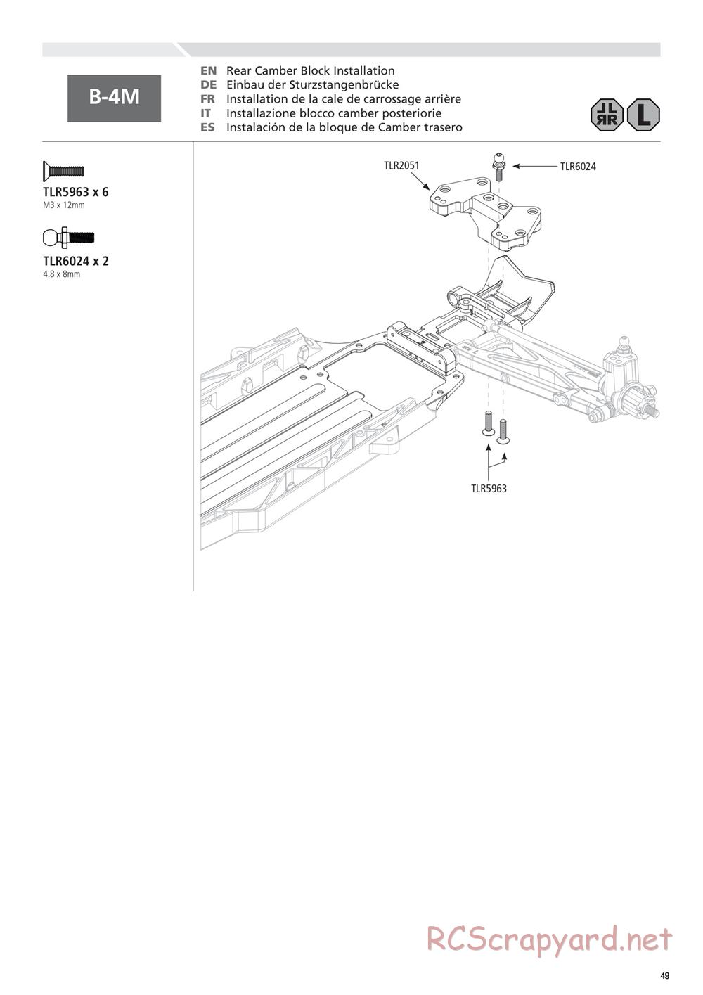 Team Losi - 22SCT 2.0 Race - Manual - Page 49