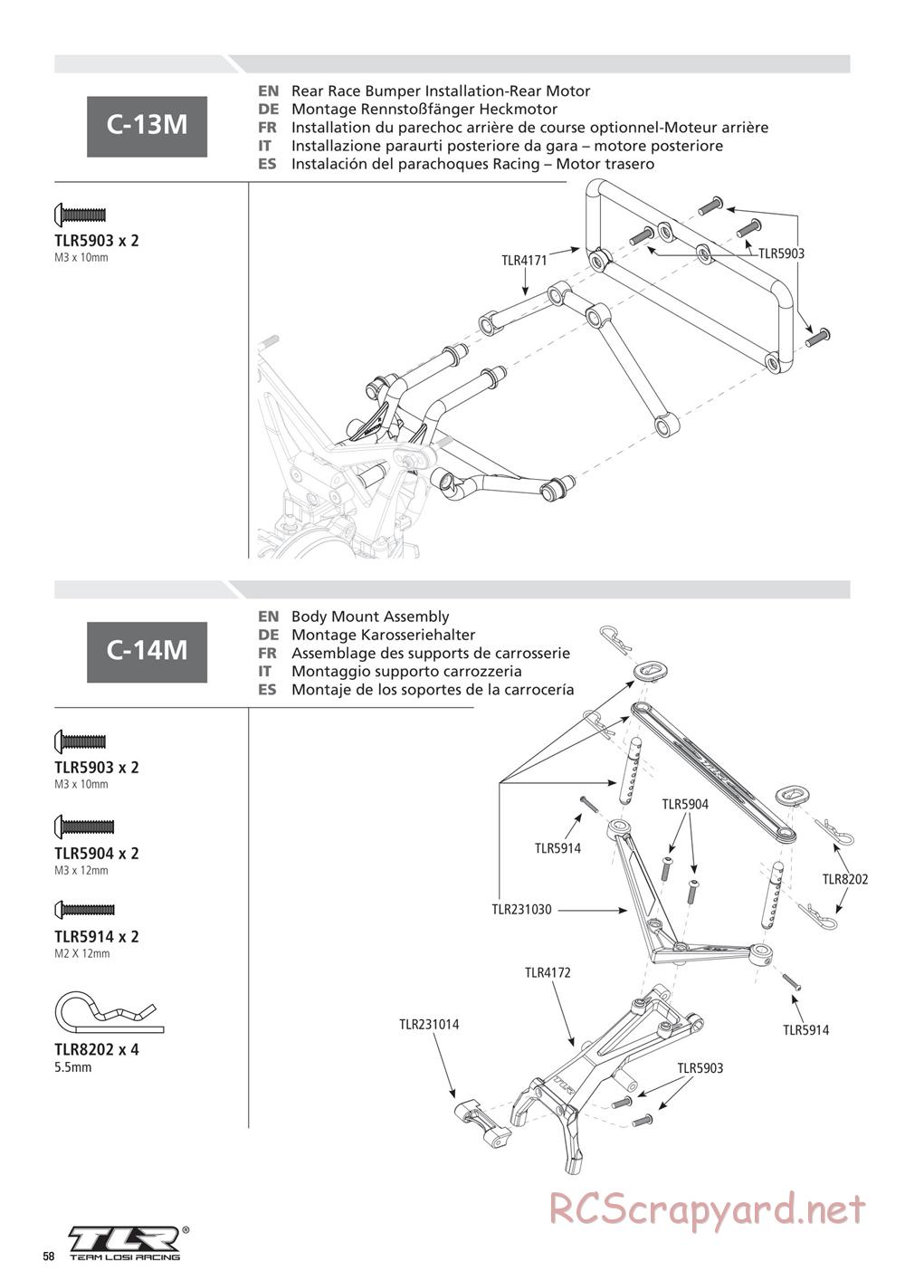 Team Losi - 22SCT 2.0 Race - Manual - Page 58