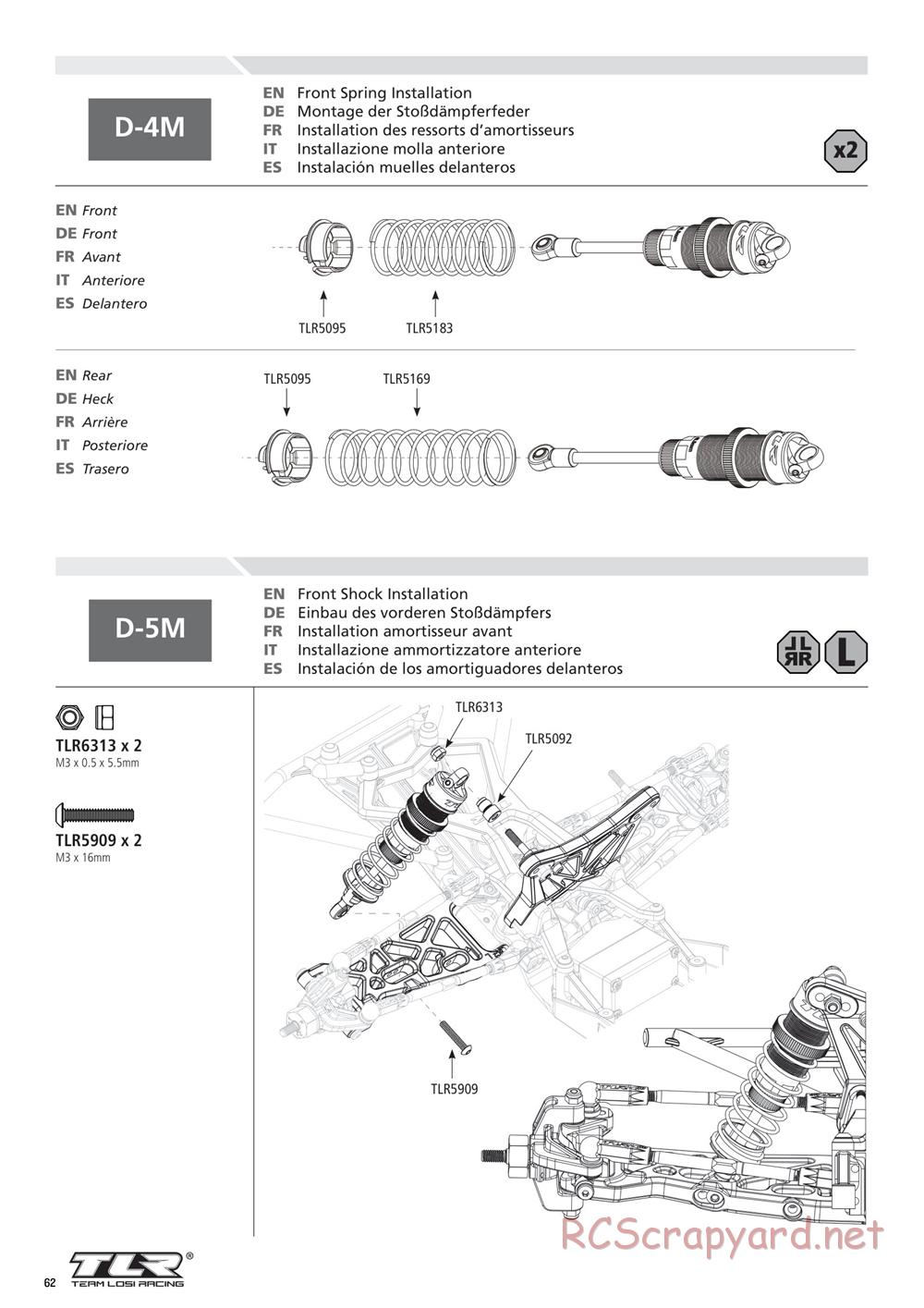 Team Losi - 22SCT 2.0 Race - Manual - Page 62