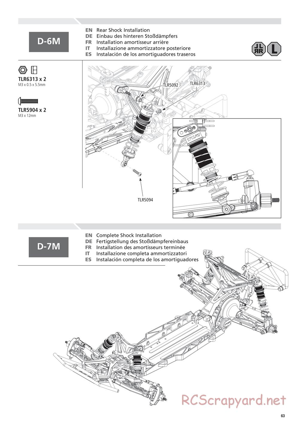 Team Losi - 22SCT 2.0 Race - Manual - Page 63