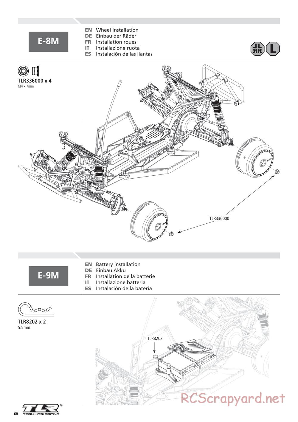 Team Losi - 22SCT 2.0 Race - Manual - Page 68