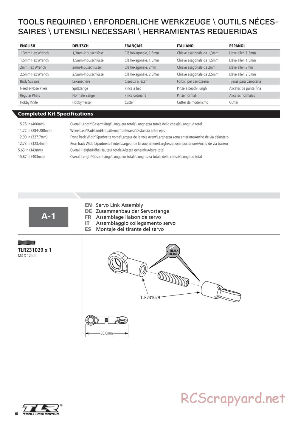 Team Losi - 22T 2.0 Race - Manual - Page 10
